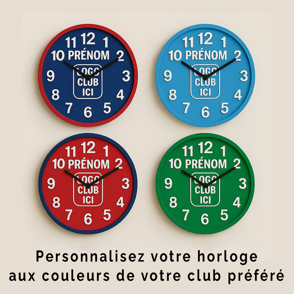 Horloge Club de Football – Le temps aux couleurs du club préféré ⚽